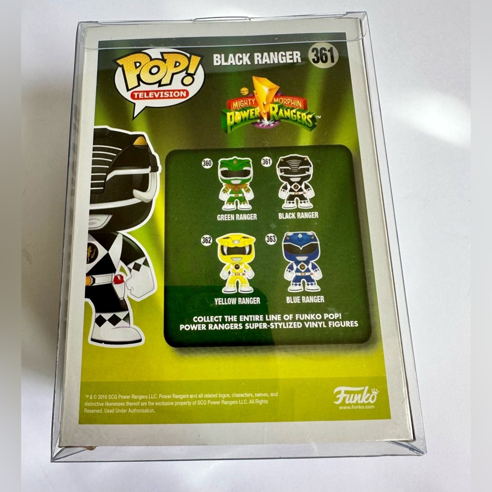 Funko Pop! Vinyl: Power Rangers - Black Ranger #361 W/Protector - Picture 5 of 9